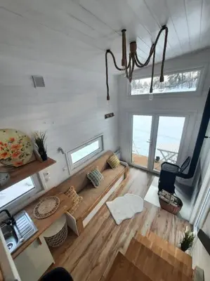 Ein Bett oder Betten in einem Zimmer der Unterkunft Tiny House Mila