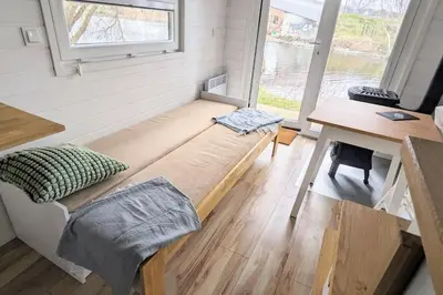 Ein Bett oder Betten in einem Zimmer der Unterkunft Tiny House Mila