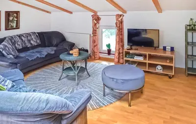 Ein Sitzbereich in der Unterkunft Ferienwohnung Rheinsberg