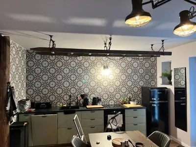 Küche/Küchenzeile in der Unterkunft BrandenburgApartments-BERLIN