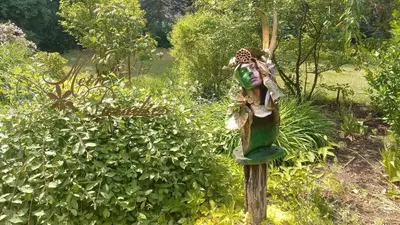 Ein Garten an der Unterkunft Ferienhaus Rose & Lavendel