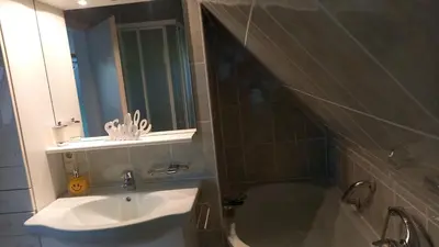 Ein Badezimmer in der Unterkunft Ferienhaus Rose & Lavendel