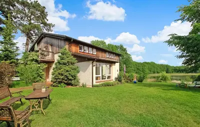 Ein Garten an der Unterkunft Wohnung Templin Ot Dargersdorf