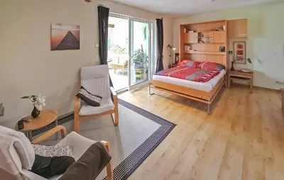 Ein Bett oder Betten in einem Zimmer der Unterkunft Wohnung Templin Ot Dargersdorf