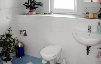 Ein Badezimmer in der Unterkunft Wohnung Templin Ot Dargersdorf