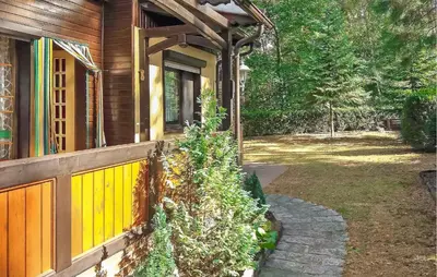 Ein Garten an der Unterkunft Ferienhaus Märkische Heide