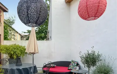 Ein Sitzbereich in der Unterkunft Ferienwohnung Rheinsberg