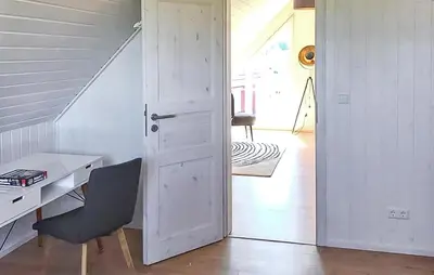 Ein Sitzbereich in der Unterkunft Ferienhaus Wandlitz
