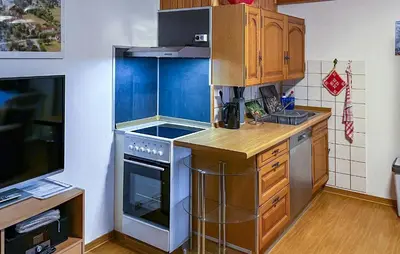 Küche/Küchenzeile in der Unterkunft Ferienwohnung Lychen