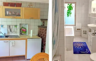 Ein Badezimmer in der Unterkunft Ferienhaus Mahlow