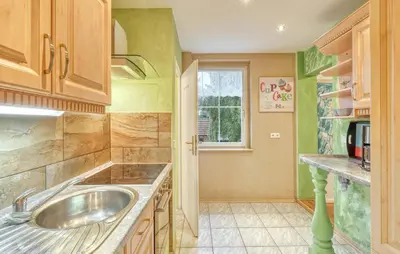 Küche/Küchenzeile in der Unterkunft Ferienwohnung Fürstenberg