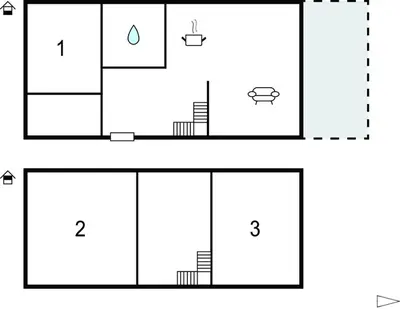 Grundriss der Unterkunft Ferienhaus Lychen