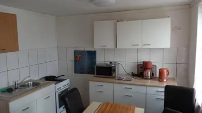 Küche/Küchenzeile in der Unterkunft Dreiseithof bei Luckenwalde