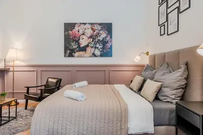 Ein Bett oder Betten in einem Zimmer der Unterkunft Suite 147 in Prenzlauer Berg