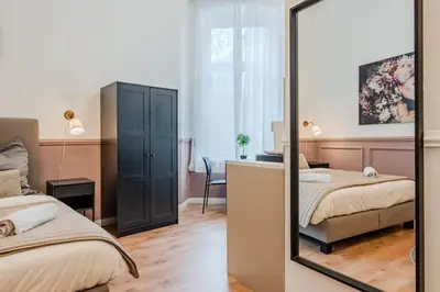Ein Bett oder Betten in einem Zimmer der Unterkunft Suite 147 in Prenzlauer Berg