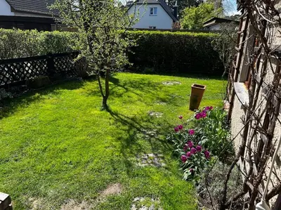 Ein Garten an der Unterkunft Cottage mit Garten