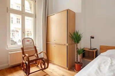 Ein Bett oder Betten in einem Zimmer der Unterkunft Tolles Apartment im Helmholz-Kiez Prenzlauer Berg