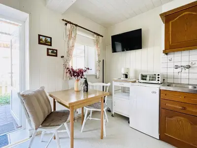 Küche/Küchenzeile in der Unterkunft Ferienwohnung ‘Storchennest’