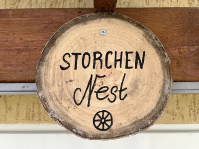 Ein Zertifikat, Auszeichnung, Logo oder anderes Dokument, das in der Unterkunft Ferienwohnung ‘Storchennest’ ausgestellt ist