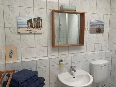 Ein Badezimmer in der Unterkunft Inselnest-Werder