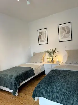 Ein Bett oder Betten in einem Zimmer der Unterkunft Arbio Monteurzimmer Behnitzer Parking included