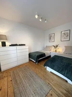 Ein Bett oder Betten in einem Zimmer der Unterkunft Arbio Monteurzimmer Behnitzer Parking included