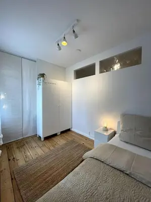 Ein Bett oder Betten in einem Zimmer der Unterkunft Arbio Monteurzimmer Behnitzer Parking included