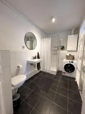 Ein Badezimmer in der Unterkunft Arbio Monteurzimmer Behnitzer Parking included