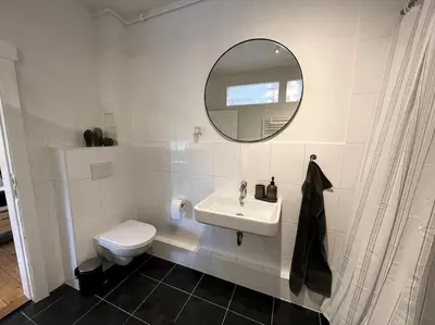 Ein Badezimmer in der Unterkunft Arbio Monteurzimmer Behnitzer Parking included
