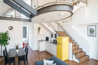 Küche/Küchenzeile in der Unterkunft Fantastic Loft with Balcony