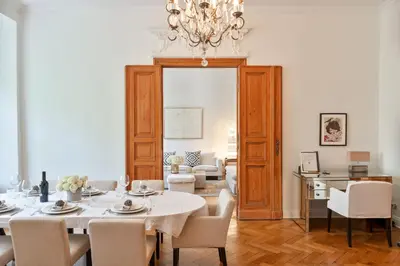 Ein Sitzbereich in der Unterkunft Fantastic apartment in prime location - city center west