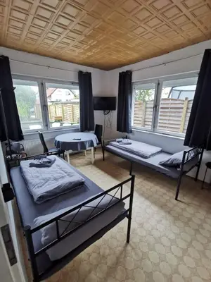 Ein Bett oder Betten in einem Zimmer der Unterkunft Monteur-Haus Marat Berlin Biesdorf / Marzan / Hellersdorf