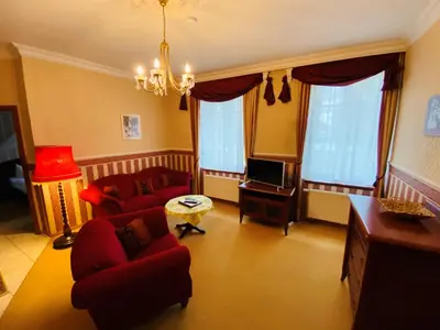 Ein Sitzbereich in der Unterkunft Schloss Zehdenick