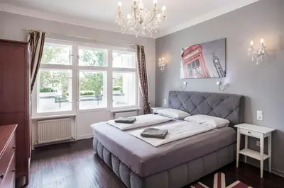 Ein Bett oder Betten in einem Zimmer der Unterkunft Ferienwohnungen Marquardt