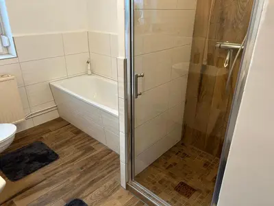 Ein Badezimmer in der Unterkunft Ferienhaus 