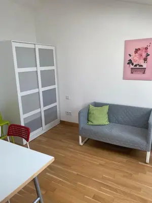 Ein Sitzbereich in der Unterkunft Appartement Havelblick
