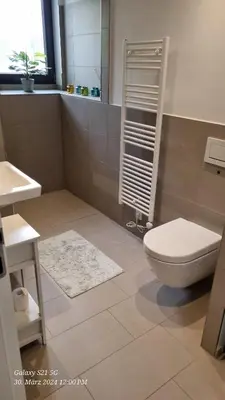 Ein Badezimmer in der Unterkunft LUXI luxuriöses Appartement mit Terrasse und Garten mitten in Berlin