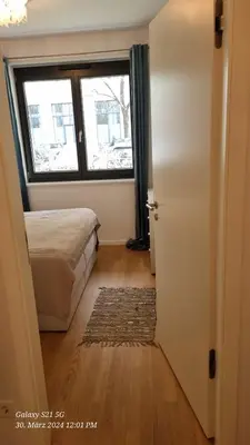 Ein Bett oder Betten in einem Zimmer der Unterkunft LUXI luxuriöses Appartement mit Terrasse und Garten mitten in Berlin