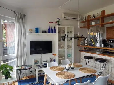 Küche/Küchenzeile in der Unterkunft Ferienhaus am Ruppiner See