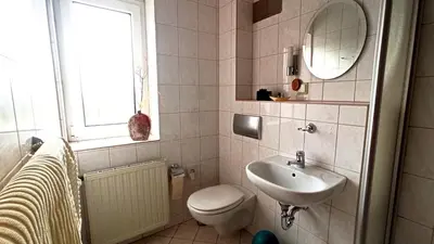 Ein Badezimmer in der Unterkunft Marleen`s Bar und Zimmer