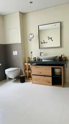 Ein Badezimmer in der Unterkunft Ferienhaus mit Seeblick
