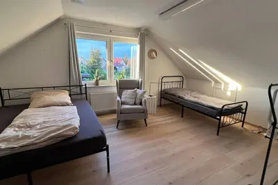 Ein Bett oder Betten in einem Zimmer der Unterkunft Ferienhaus mit Seeblick