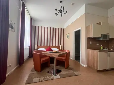 Küche/Küchenzeile in der Unterkunft Apartmenthaus Gutenberg 78