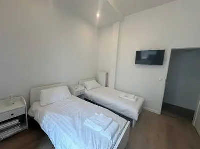 Ein Bett oder Betten in einem Zimmer der Unterkunft 2-Rooms apartment in Berlin