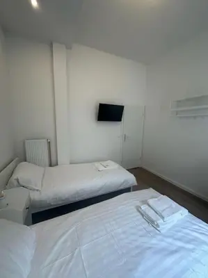 Ein Bett oder Betten in einem Zimmer der Unterkunft 2-Rooms apartment in Berlin