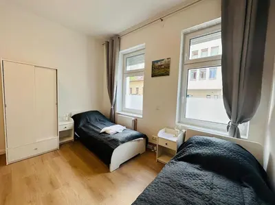 Ein Sitzbereich in der Unterkunft Comfortable studio in Berlin5