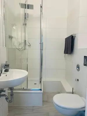 Ein Badezimmer in der Unterkunft Comfortable studio in Berlin5