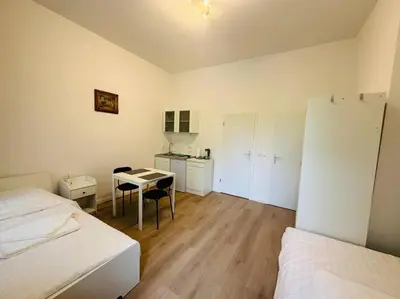 Ein Bett oder Betten in einem Zimmer der Unterkunft Lovely apartment in Berlin4