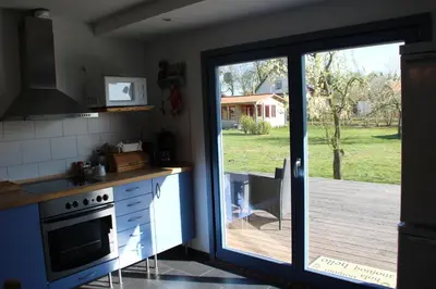 Küche/Küchenzeile in der Unterkunft Ferienhütte Barsdorf