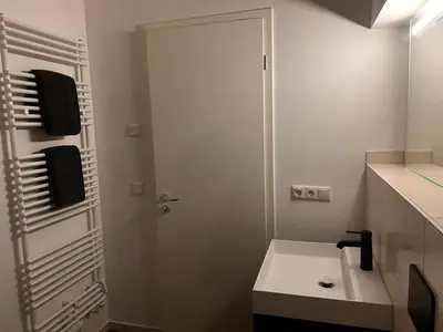 Ein Badezimmer in der Unterkunft Hideaway am Plessower See